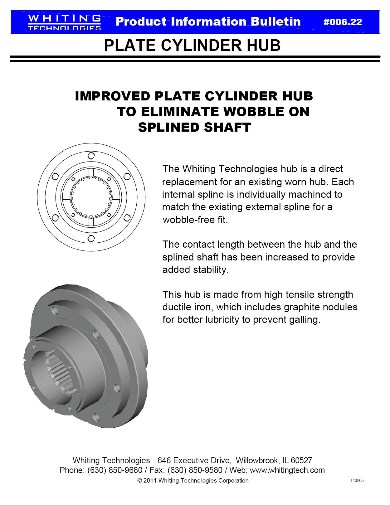 Plate Cylider Hub